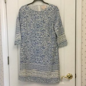 Border Print Shift Dress